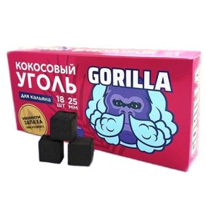 Уголь Кокосовый Gorilla 25 мм (упаковка по 18 кубиков)